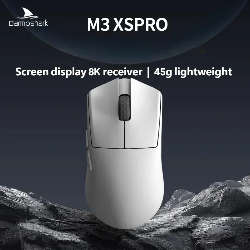 

Мышь Darmoshark M3XSPRO, 2,4 г, трехрежимная беспроводная мышь Smartspeed, 8K, 30000 точек на дюйм, PAW3950, 45 г, легкая игровая мышь на заказ