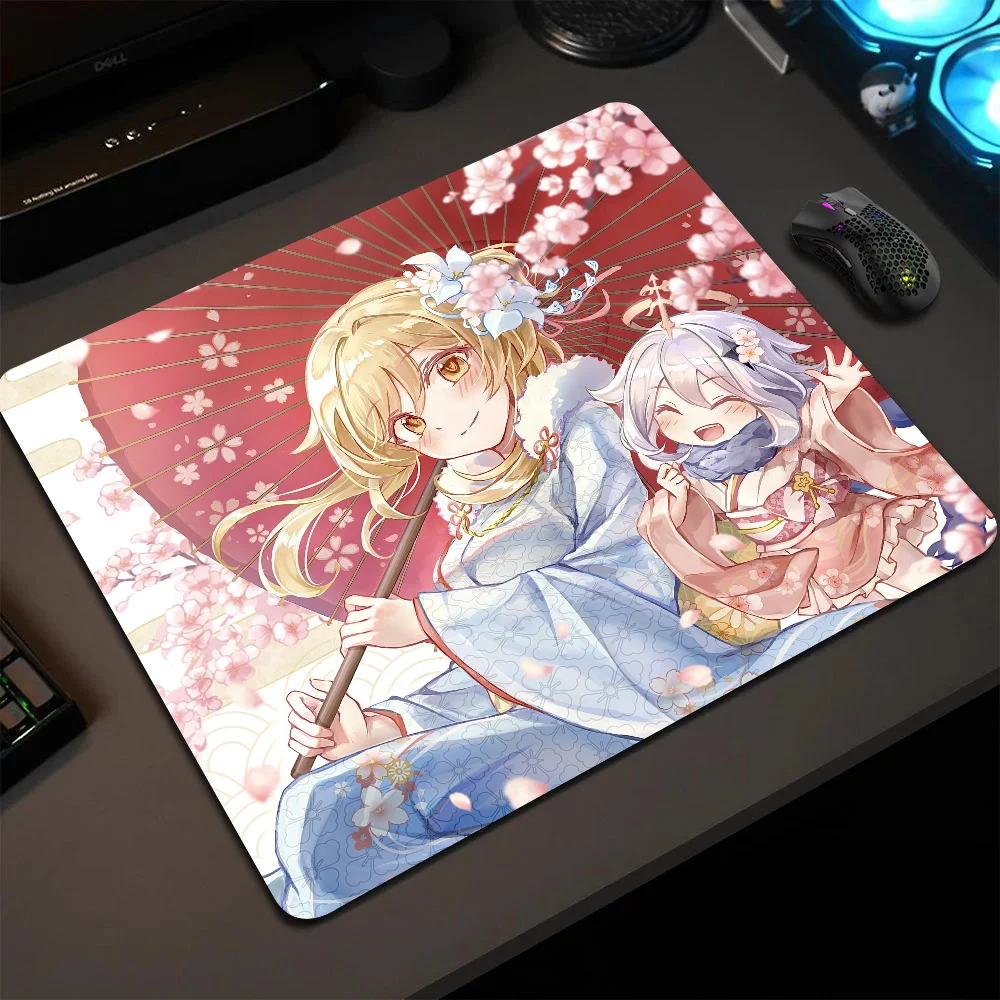 

Lumine Genshin Impact Mousepad Small LockEdge Mouse Pad For Gamers Computer Desk Pad Rectangular Anti-slip Rubber