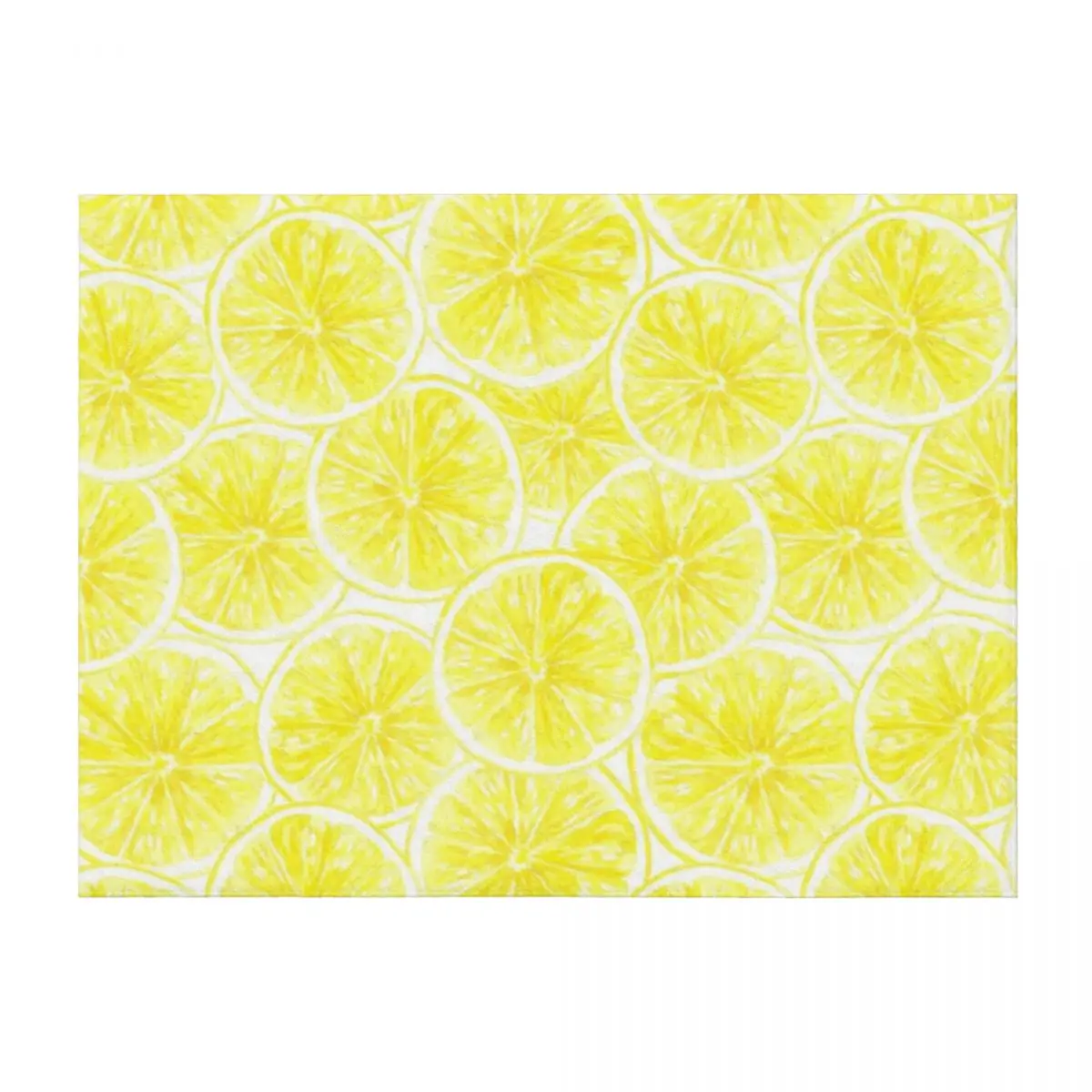 

Lemon slices pattern watercolor Throw Blanket Cute Plaid for babies cosplay anime Baby Blankets
