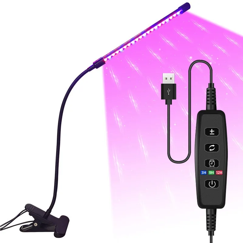 USB LED Plant Grow Light Indoor Garden 10 dimbare niveaus Grow Light Volledig spectrum Timer Instelling Hydrocultuur Kas 3H/9H/12H
