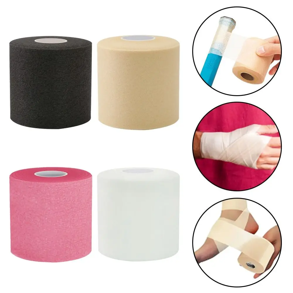 Coderas de vendaje de espuma PU para raqueta de bádminton, sobregrip, mango absorbente de golpes, membrana elástica, transpirable, película suave de espuma, 1/2 Uds.