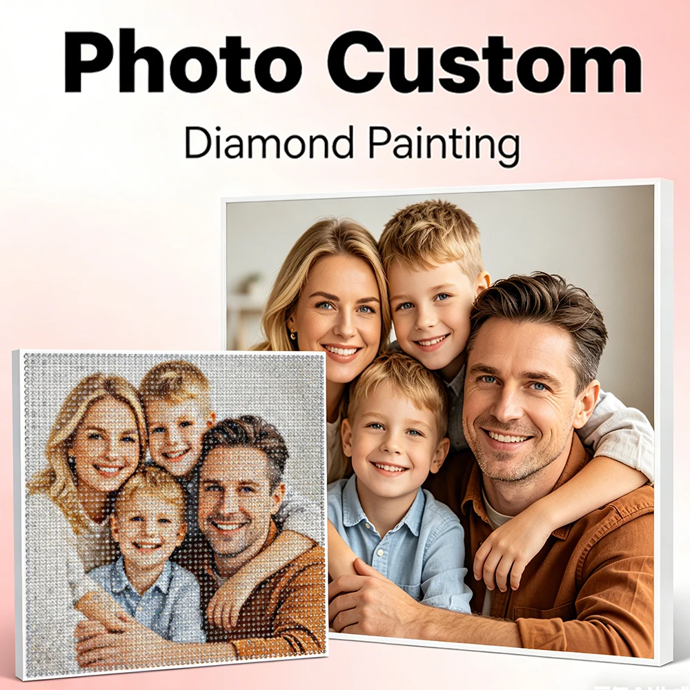 EverShine Foto-Diamantmalerei zum Selbermachen, Diamant-Mosaik, vollständiges quadratisches/rundes Bild aus Strass-Diamanten, handgefertigt, G