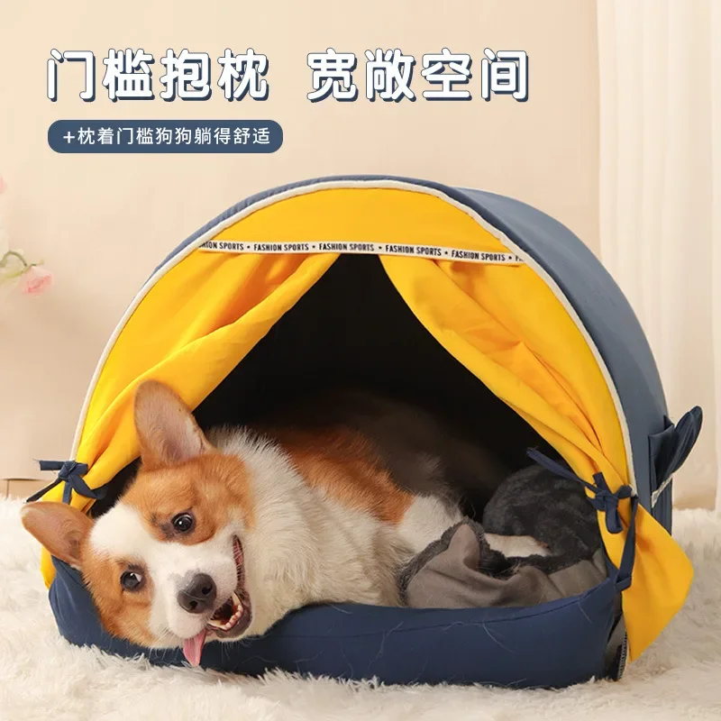 Cat Nest Bed Pet Supplies Winter Warm Small Dog Bed Closed Removable Washable Dog House Tent