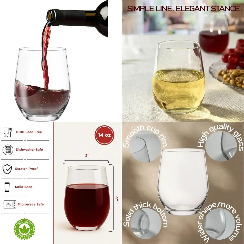 Set Of 48 Stemless …