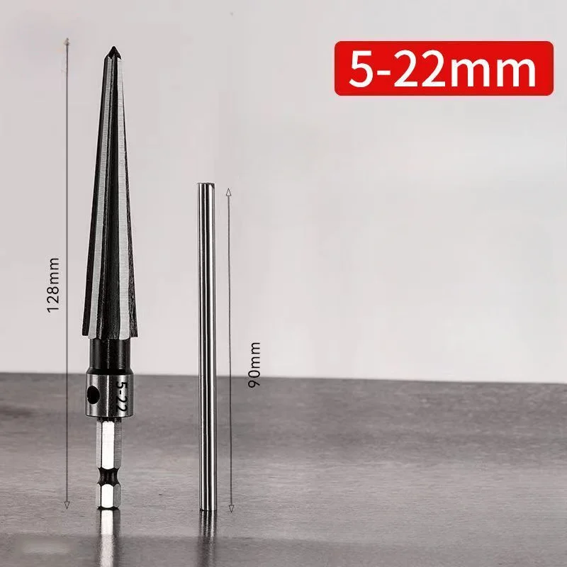 Set alesatore per fori esagonali - Taglierina conica manuale per legno, metallo e plastica - Accessorio per smussatura compatibile con trapano