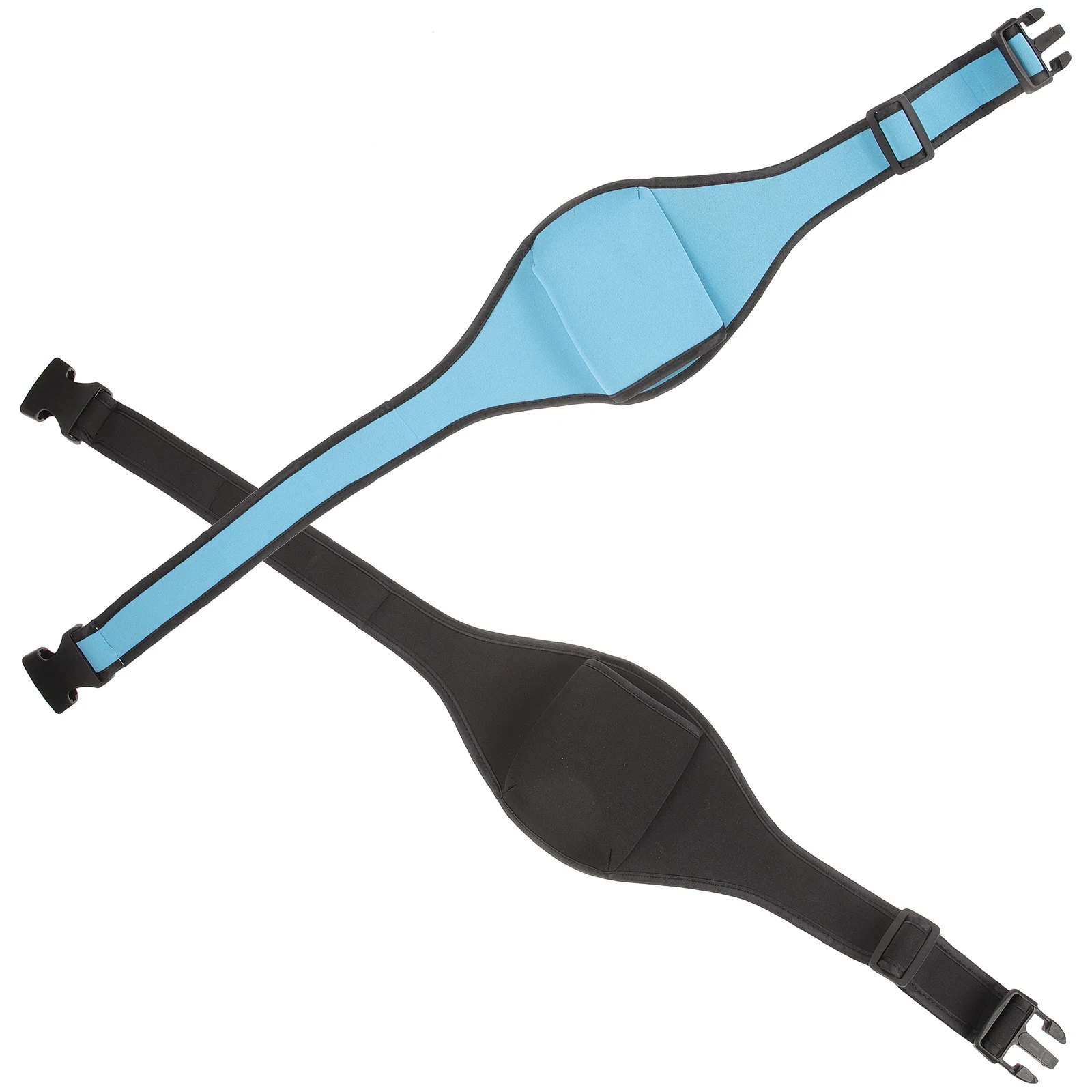

2pcs Microphone Waist Belt Bag for Fitness Workout Gym Sports Holder Pouch Black Light Blue Durable Polyester Adjustable