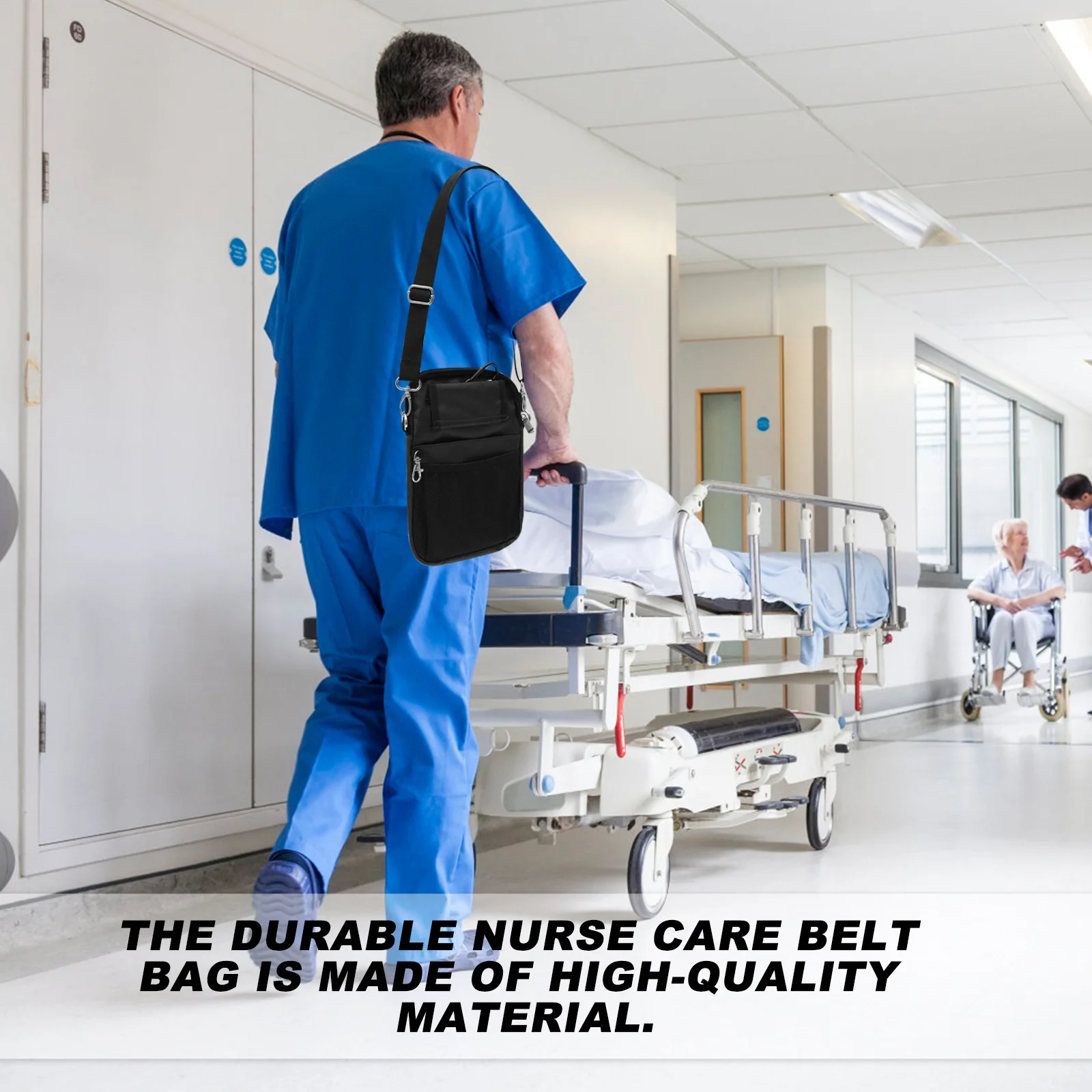 حقيبة أدوات الممرضة، منظم حقيبة الخصر من قماش أكسفورد المتين للعاملين في الطبية، حقيبة كتف محمولة لتخزين حزمة مراوح