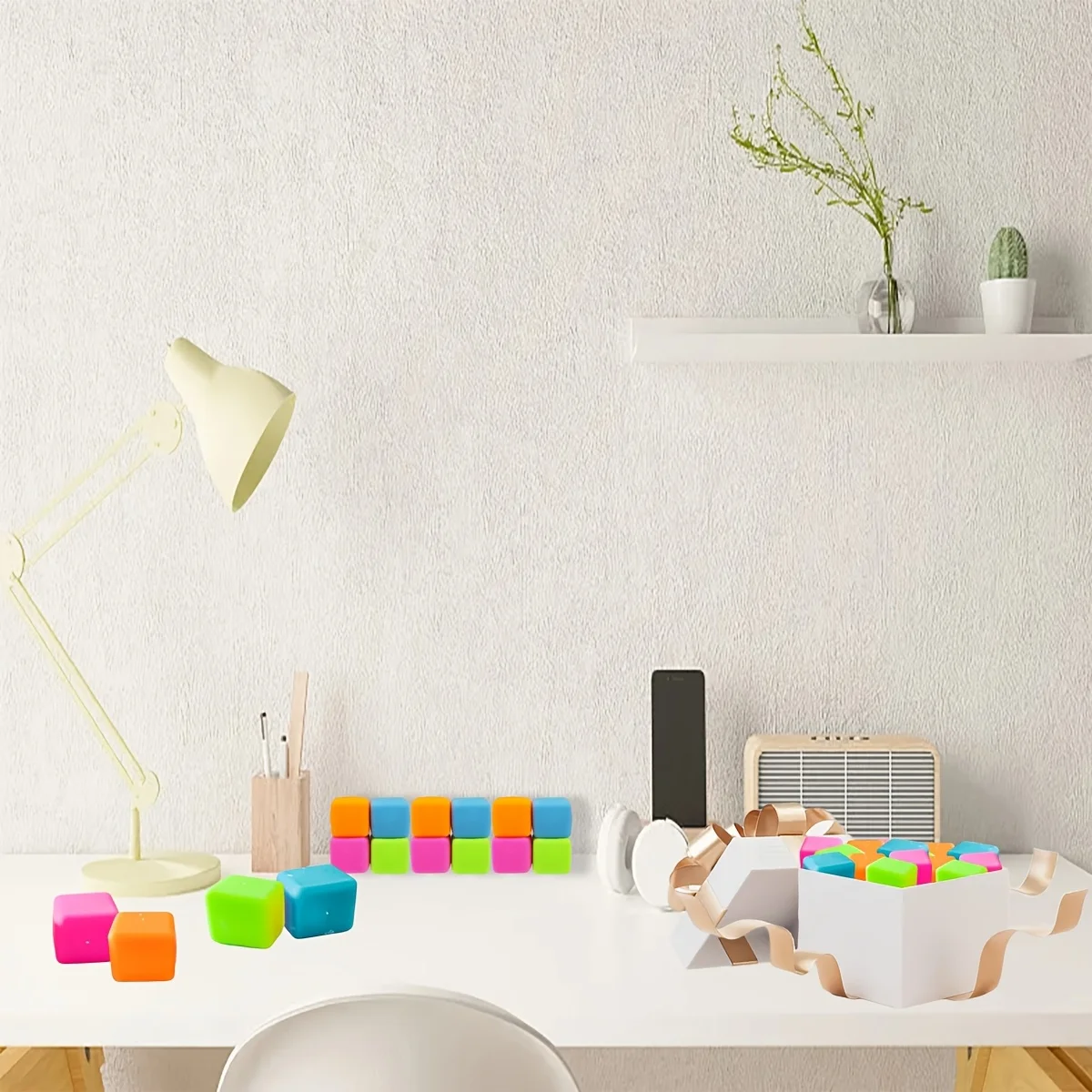 10 peças de cubos mole relaxantes – brinquedos coloridos e de subida lenta para jovens e estudantes – prêmios perfeitos para sala de aula