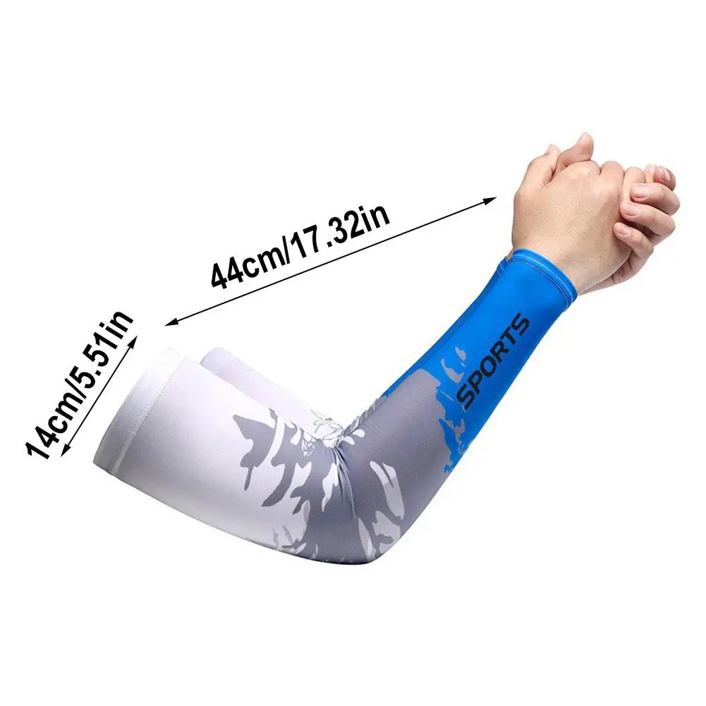 Arm Sleeves Ice Silk Sports Cycling Arm Sleeves Cover Sun UV Protection Breathable Outdoor Running Fitness Protection Sleeves