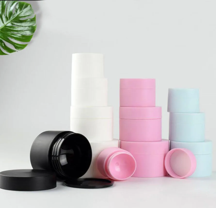 30g FROSTED black/white/blue/pink cream jar plastic jar for eye cream/gel/hair wax/moisturizer/essence cosmetic packing