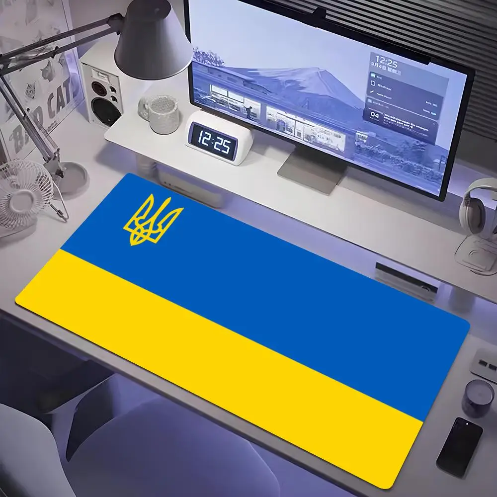 

Ukraine Flag Mouse Pad Tablet mouse Pad Laptop xl desktop mouse pad, cute HD Rainbow Gaming keyboard pad, csgo Player, 90x40