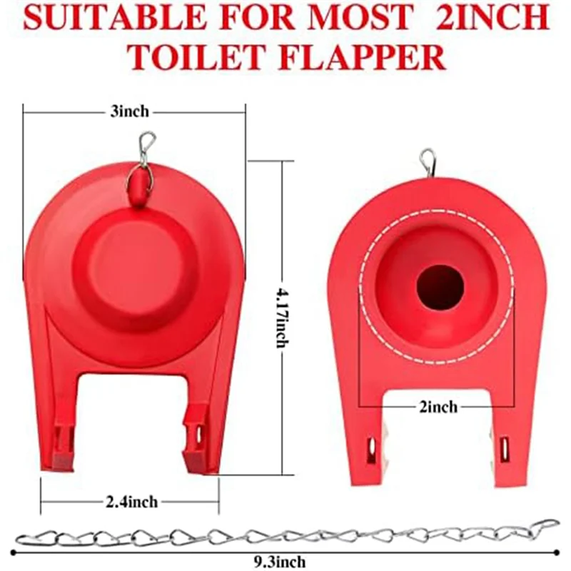 

AEE2-Toilet Flapper Replacement Kit Universal Toilet Plug Flapper For 2Inch Flush Valve, Water Saving