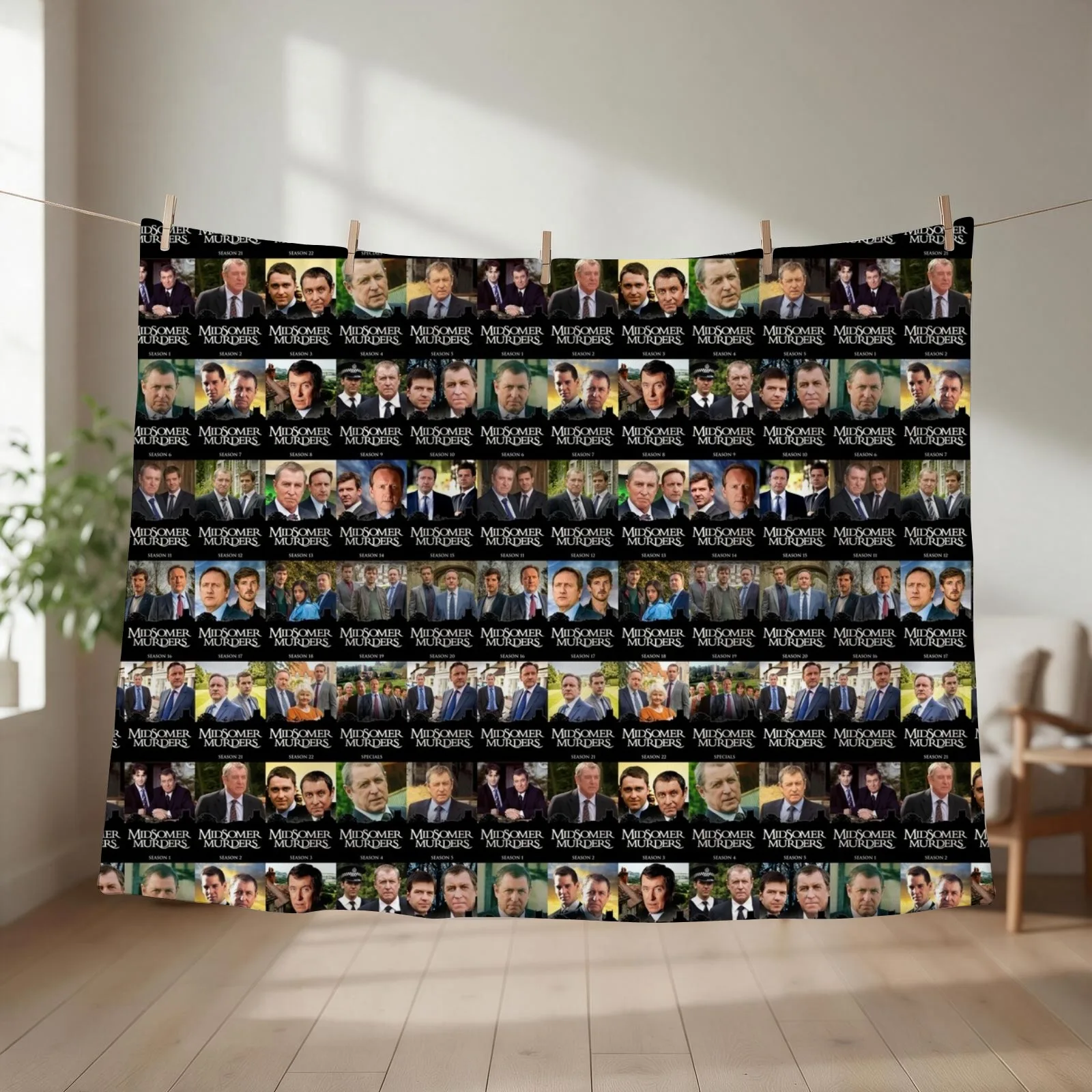 22 Seasons in Midsomer - Pattern Throw Blanket couch cozy soft plush fuzzy picnic outdoor blanket