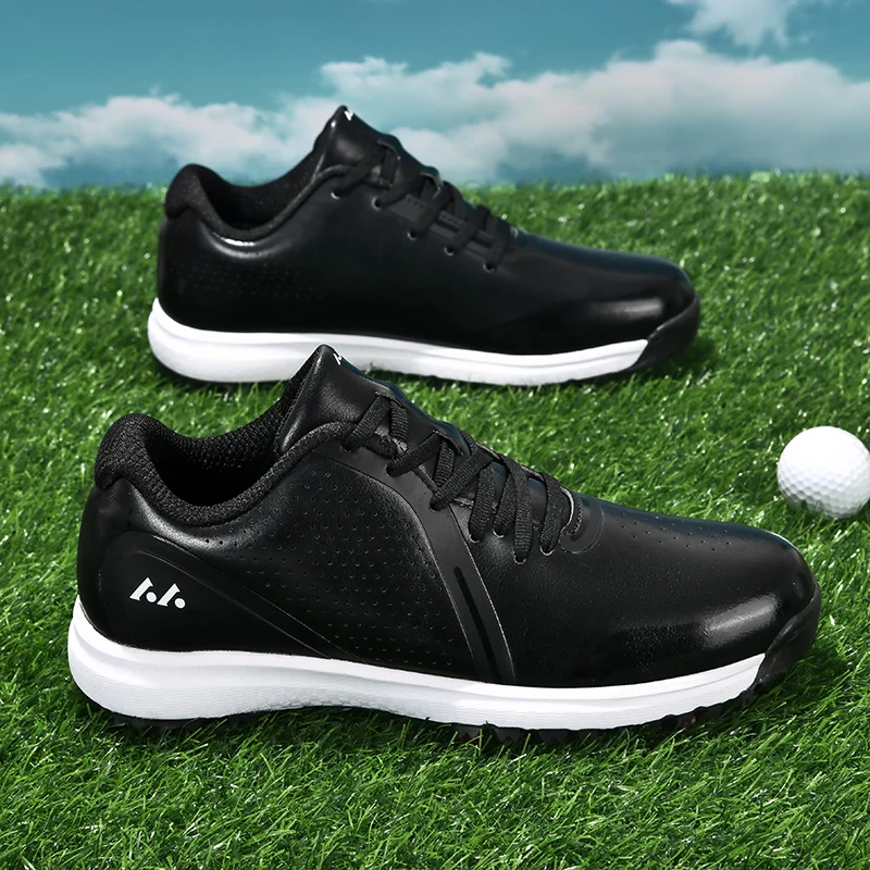 Professionele Mannen Lederen Golf Sportschoenen Zwart Wit Mannelijke Golfer Atletische Training Sneakers Top Kwaliteit Jongen Golfen Sportschoenen