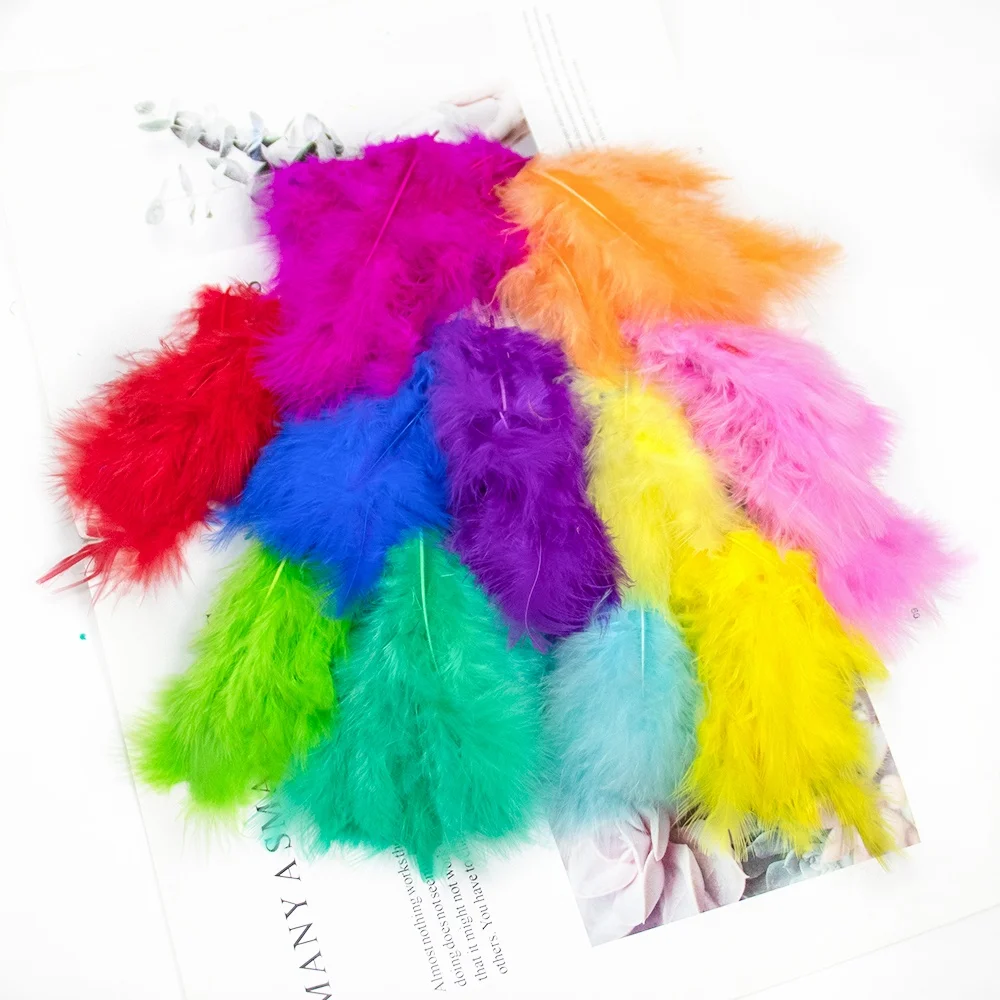 50/100pcs Natural Turkey Feathers 10-15cm Fluffy Turkey Plumes DIY Jewelry Craft Making Accesories Wedding Party Decoration