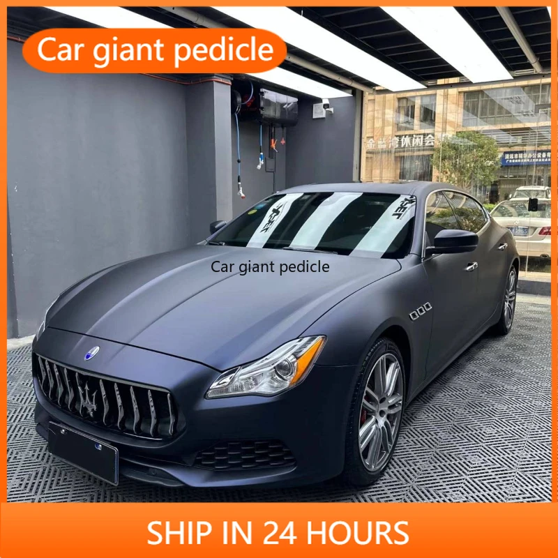 Highest Quality Matte Black Phantom Blue Vinyl Wrap Film Car Wrap Film Non Degumming Non Fading Quality Warranty 1.52M*17M Roll