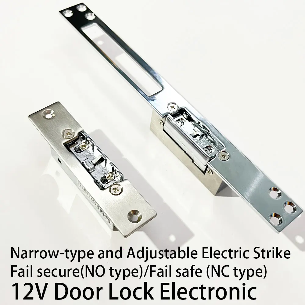 DC12V Stainless Steel Sturdiness Narrow Frame Fail Secure standard Electric Strike Lock electronic door lock Fail-Secure NO Lock
