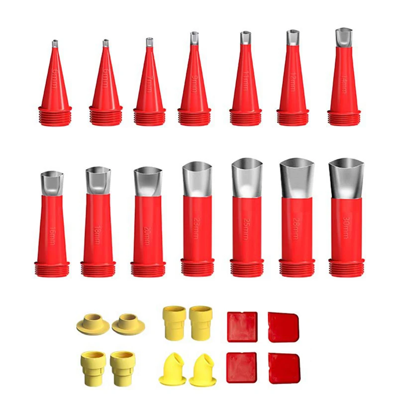 Gluing Sealant Glass Nozzle Stainless Steel Nozzle Universal Integrated Rubber Nozzle Reusable Caulking Nozzle Applicator