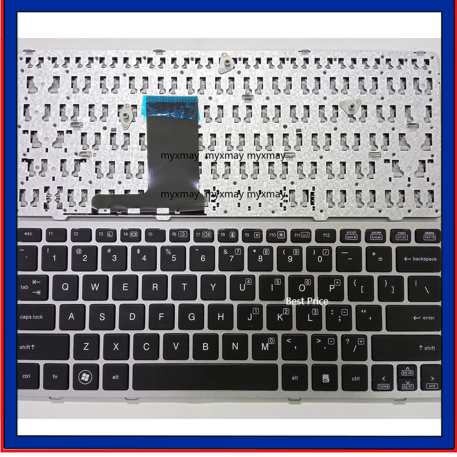 

US Laptop Keyboard FOR HP EliteBook 2560 2560p 2570 2570p 696693-001 691658-001