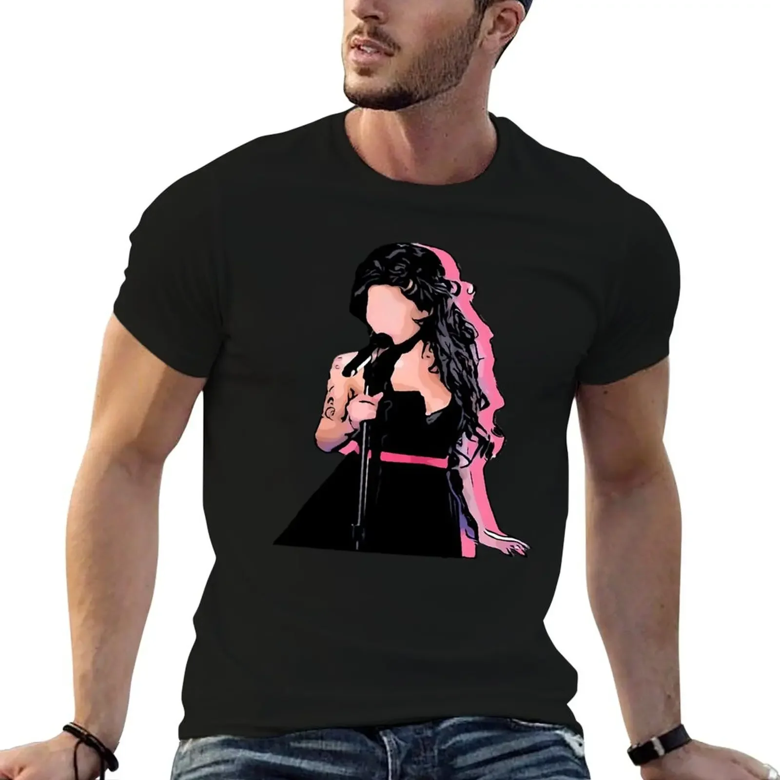 

Day Gift For Music Vintage Amy Back Singer T-Shirt customizeds animal prinfor boys street wear men t shirt