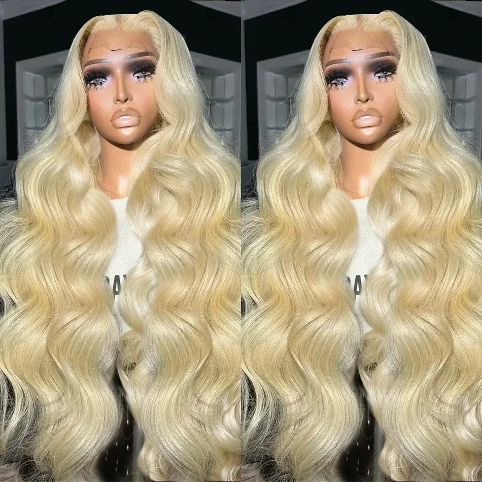 Skin Melt 613 Blonde 13x6 HD Lace Frontal Human Hair Wigs Body Wave Glueless Lace Wigs 613 Blonde Lace Front Human Hair Wigs