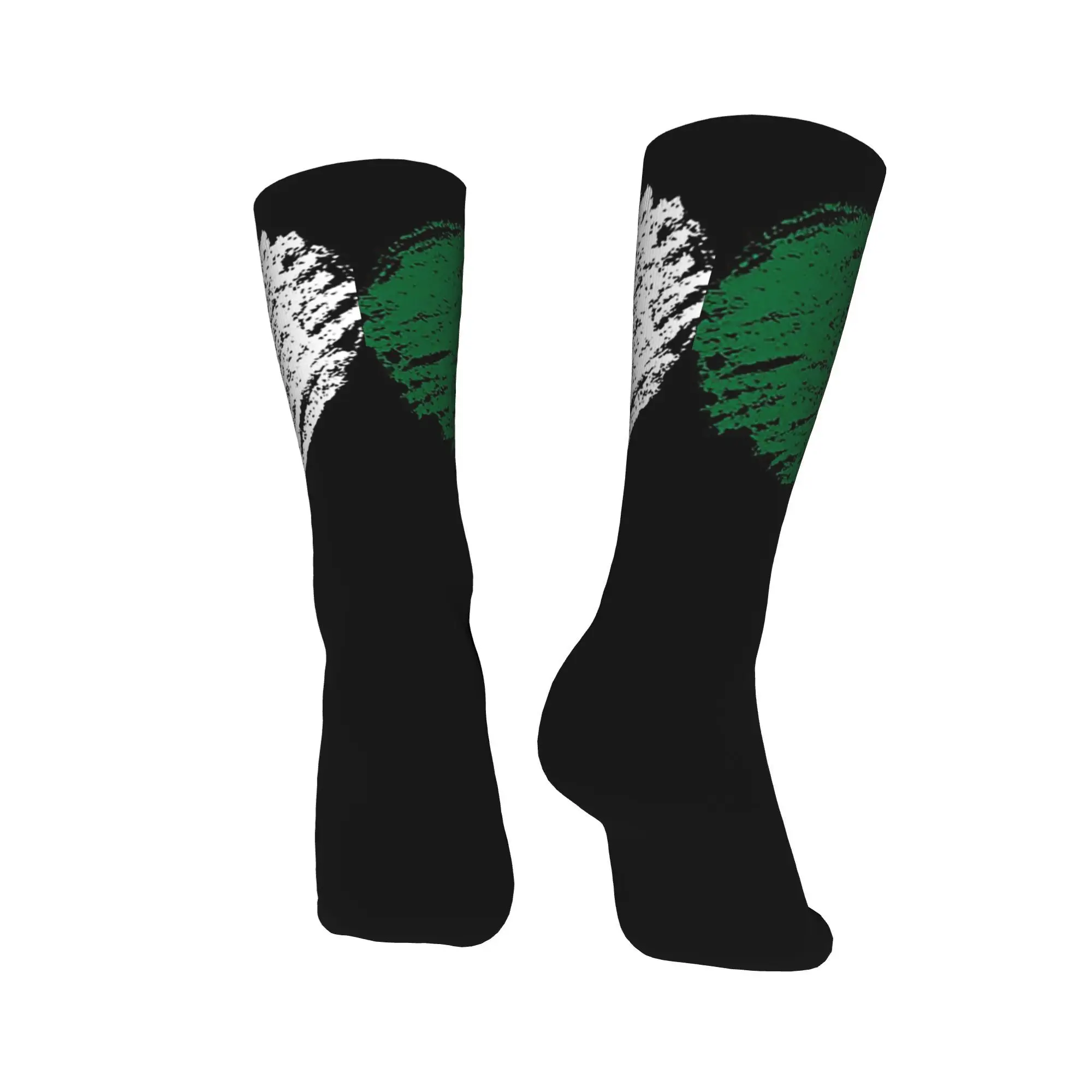 جميع المواسم خربش أحب الجزائر العلم الجوارب Harajuku امتصاص العرق جوارب الرياضة الأوسط جوارب أنبوبية هدية عيد ميلاد لينة