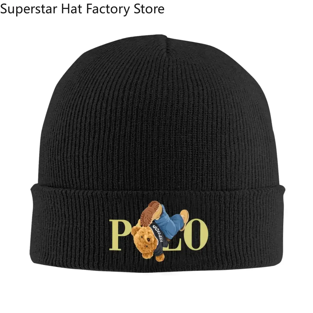 

Kawaii Bears Beanie Hats Bonnet Hats Men Women Trendy Outdoor Sport Knit Hat Autumn Winter Custom Polo Warm Caps