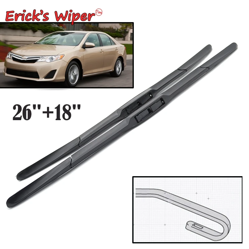 Erick's Wiper LHD Hybrid Front Wiper Blades For Toyota Camry XV50 2012 - 2017 Windshield Windscreen Window Brushes 26