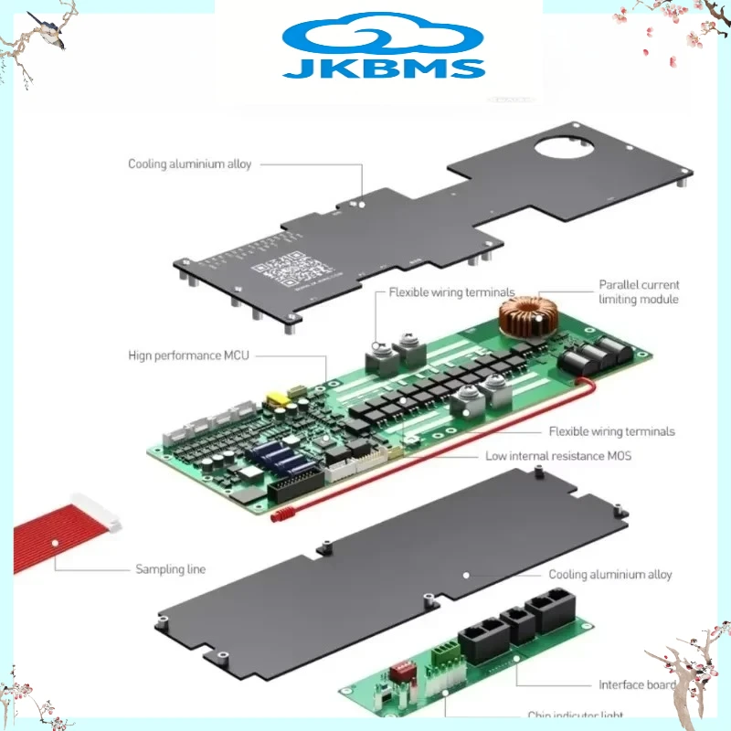 JIKONG JKBMS V19 Inverter BMS JK-PB2A16S20P 8S/16S 24V/48V 200A lifepo4 baterry Home Energy Storage bms Smart Active Balance 2AT