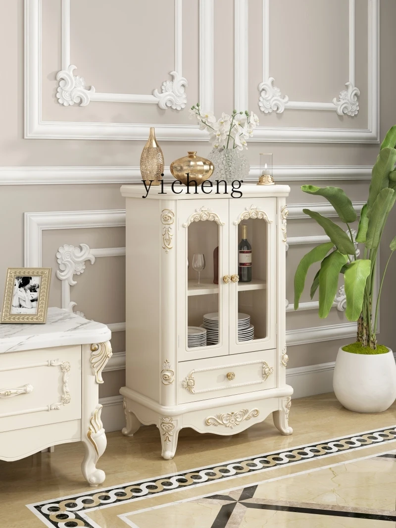 TQH solid wood dining side cabinet, living room porch cabinet, storage storage cabinet, modern simple corner partition cabinet