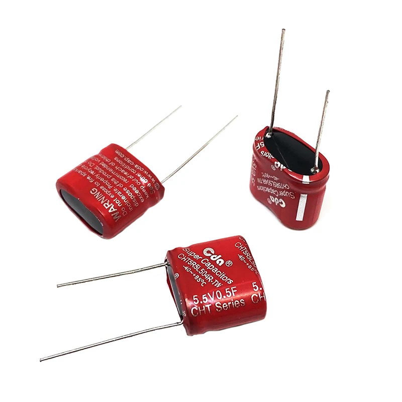 

CHT Super Capacitors CDA 5.5V 0.5F CHT-5R5L504R-TWX Farrah SuperCapacitors