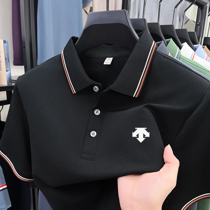Summer Men's New Luxury Designer Brand Business Leisure Golf Polo Shirt Hot Selling Comfortable, Fashionable, Breathable