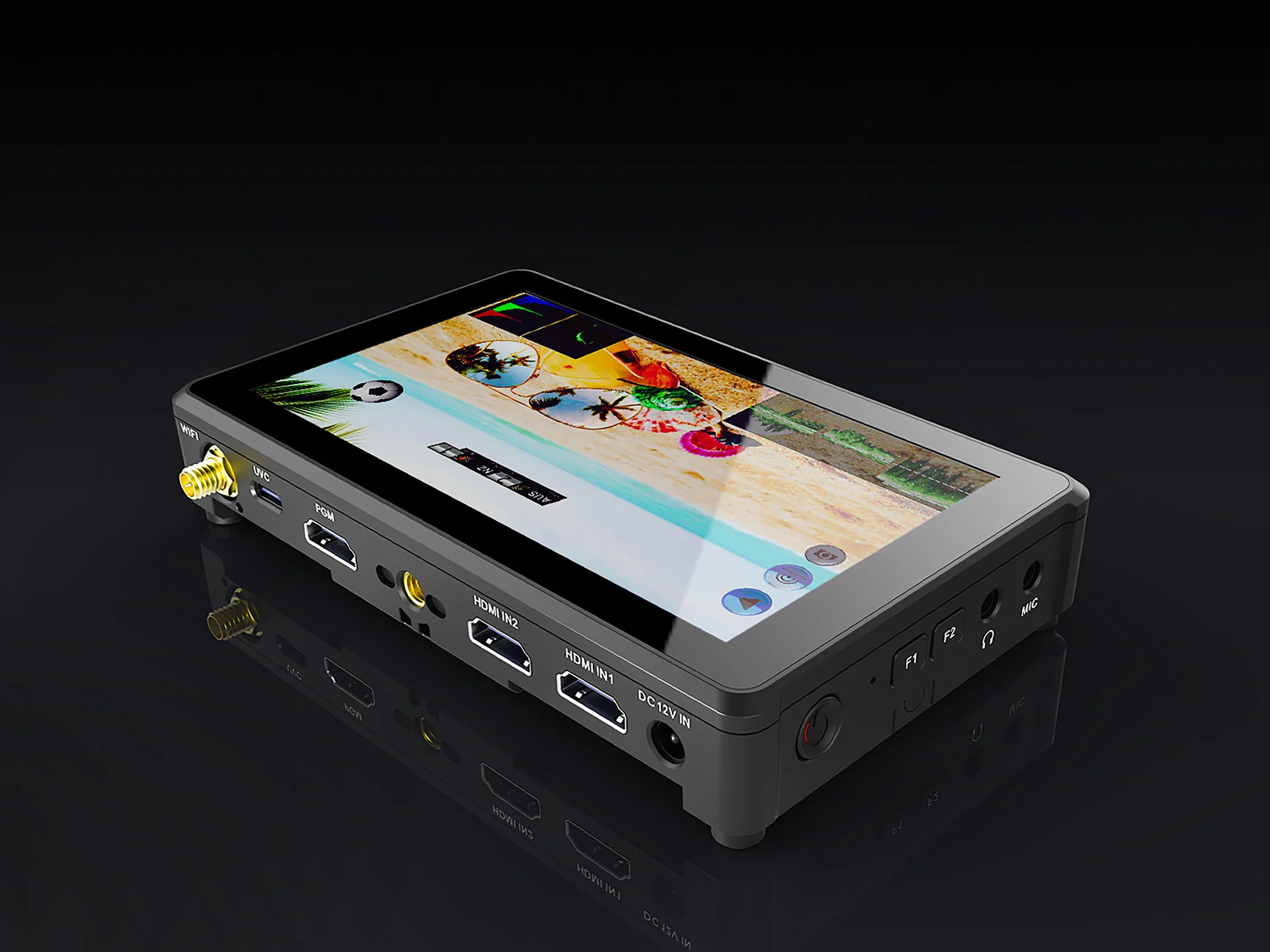 Movmagic 4k Multi video switcher Touch screen High brightness Professional Camera with PIP zoom