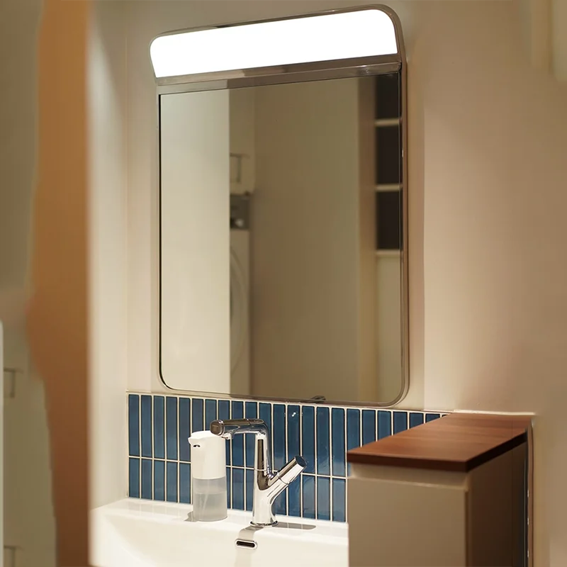 Bathroom Modern Mirror Wall Decoration Vanity Aesthetic Shower Nordic Makeup Mirror Hanging Cosmetics Espelhos Home Products