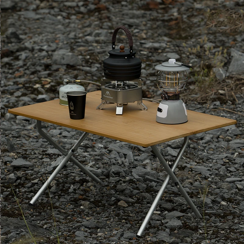 Camping Bamboo Portable Patio Side Folding Desk Outdoor Dining Table Coffee Tourist Picnic BBQ Tables