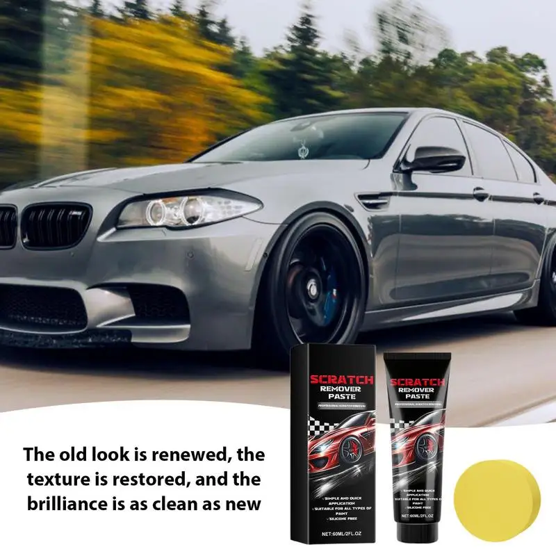 60ml Car Scratch Repair Paste Works on All Types of Paint Enhance gloss Paint Spraying Outfit No harm to the original paint