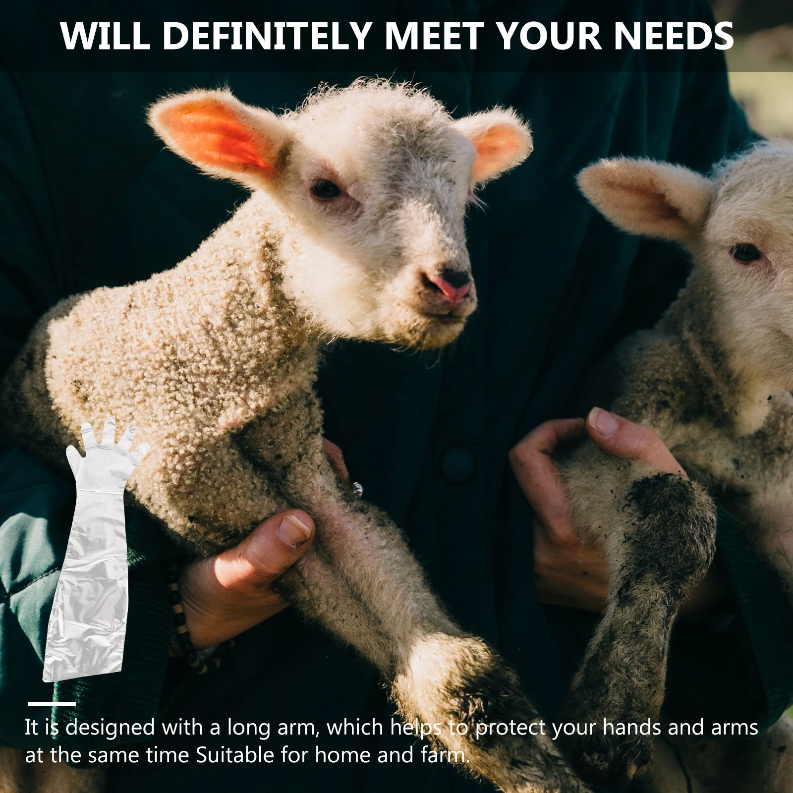 

50 Pcs Delivery Gloves Heavy Duty Cow Birthing Long Arm Working Cattle Delivering