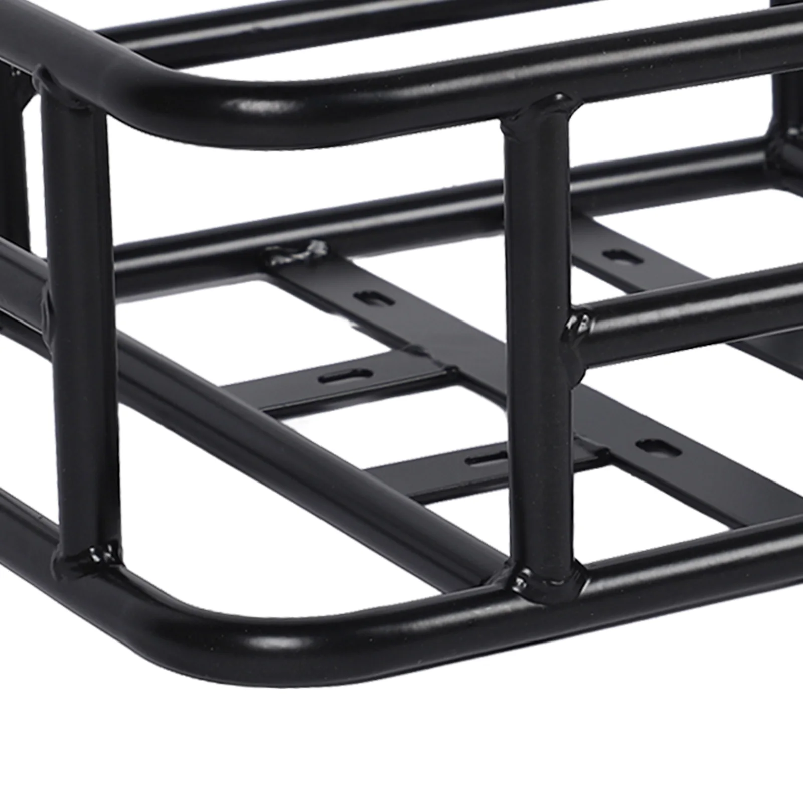 Rear Bike Basket Bike Rack Basket Rear Bike Basket Iron Waterproof Large Capacity Rustproof Bicycle Back Storage Basket Black