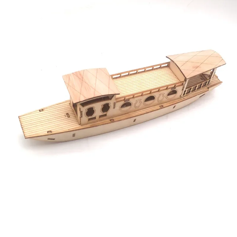 Wooden Nanhu Cruise Ship DIY Static Assembly Popular Science Handmade Boat Model Kit Disassembled