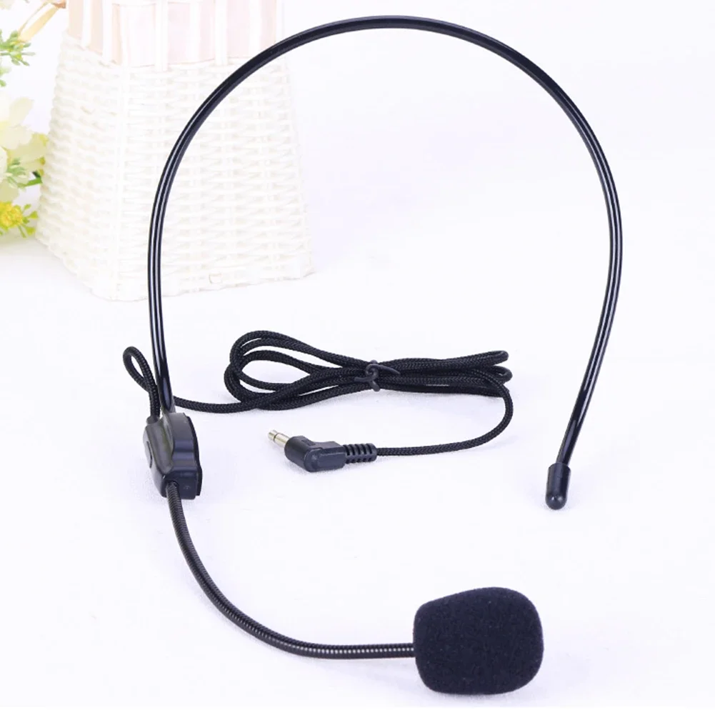 3.5mm Head-mounted Wireless Microphone Headset Audio Earhook Microphone Mini Mic Over Head For Teaching Meeting Speech