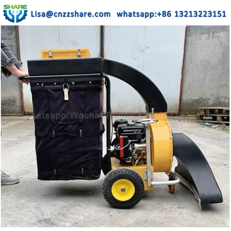 Road gasoline leaf blowing and  leaf cleaning machine