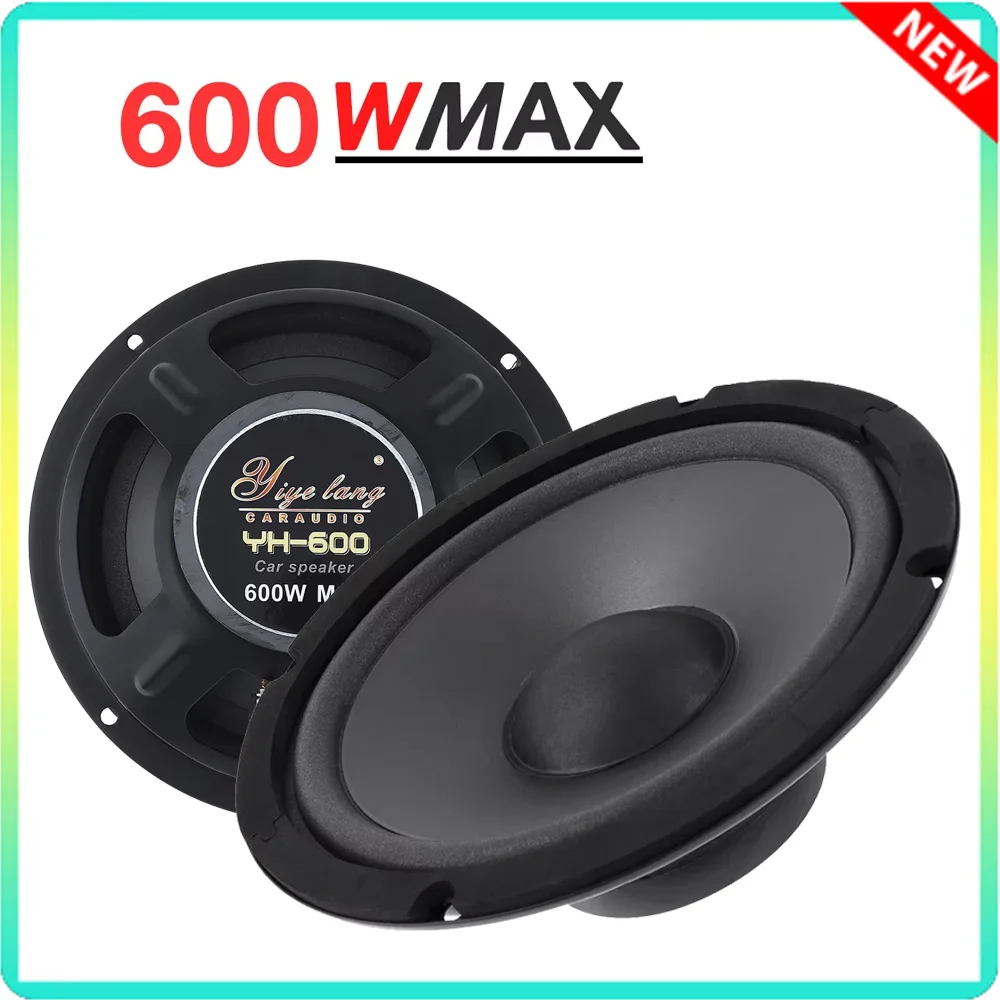 Caisson de basses de porte de véhicule à 2 voies, haut-parleurs de voiture, audio stéréo, gamme complète, haut-parleur automobile mort, 600W, 500W, 400W