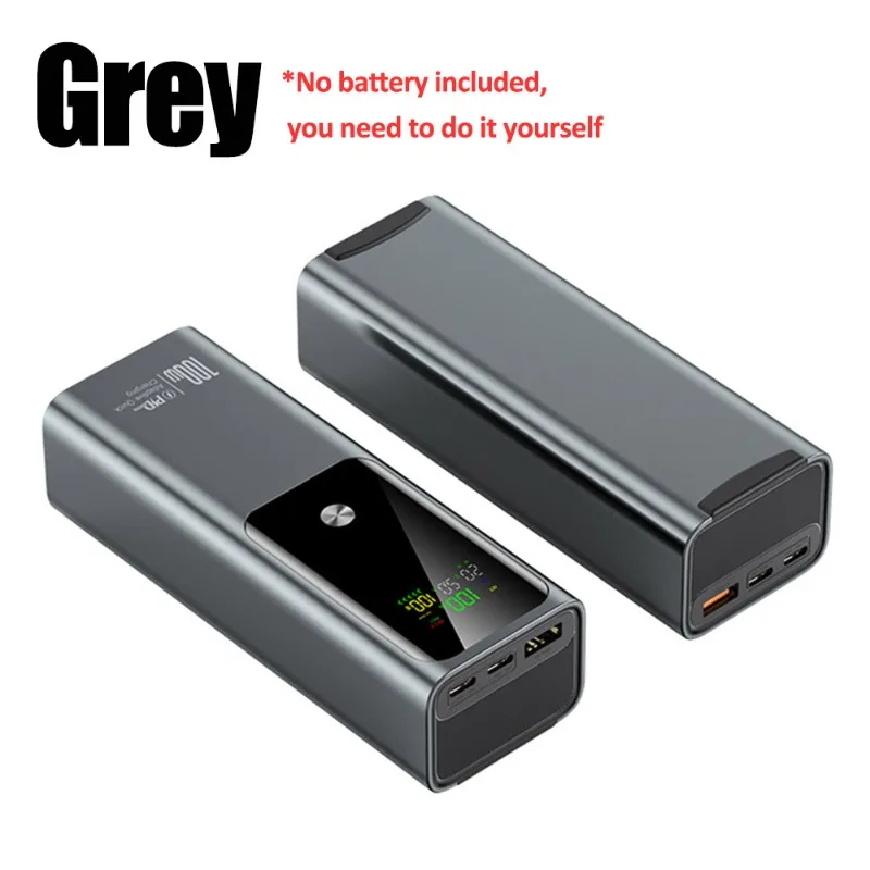 PD 100W DIY Akku-Ladegehäuse Schnellladung für 4 Stück 21700 Polymer 20000mA Akku Powerbank-Box für Macbook Schweißarbeiten Erforderlich – Detail 2