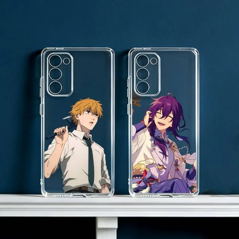 Chainsaw Man-S Anime  Phone Case For Samsung Galaxy S24 S25 S23 S22 S21 Plus S24 S25 Transparent Cover Case