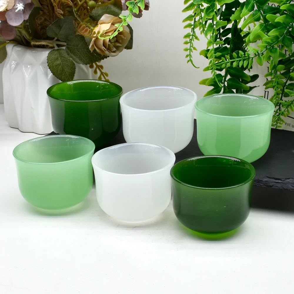 1PC Crystal Jade Bowl, Crystal Cup, Green Jade Bowl, Crystal Quartz Cup Degaussing Bowl Home Decor Gift