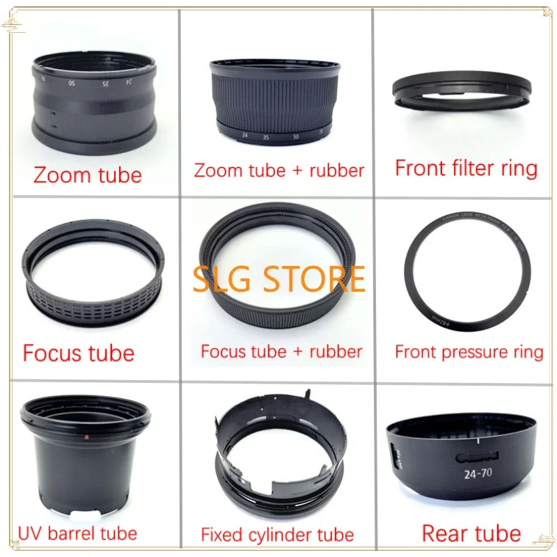 Novo 24-70 para canon rf 24-70mm 2.8 l is usm zoom foco cilindro fixo dianteiro traseiro uv barril tubo parâmetro pressão anel de borracha