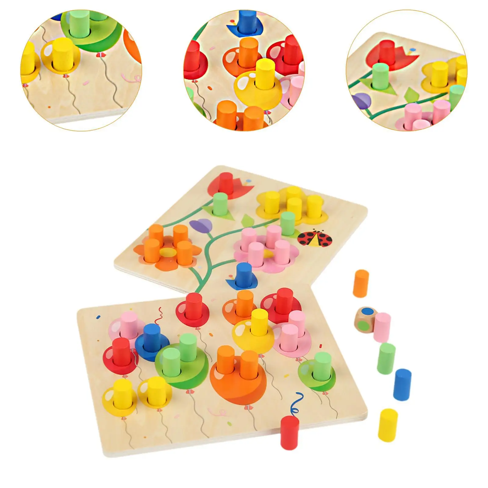 Color Sorting Play Set Developmental Enlightenment Tool Learning Toy Early Educational for 1-3 Boys Girls Toddlers Holiday Gift