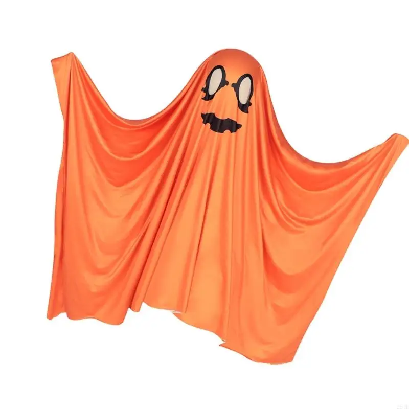 

2025 New Spooky Pumpkin Ghostly Costume Cloak Quick Dress Polyester Fabric For Halloween Celebrations And Gatherings