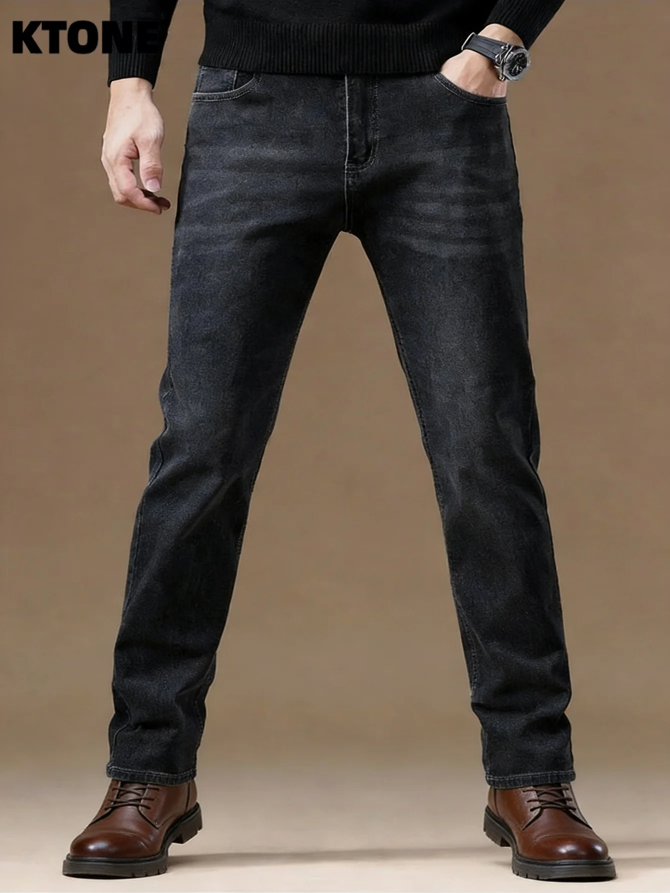 

Light Retro Y2K Black Slim Jeans For Dating Drip Style Casual Trousers No accessories or belts included