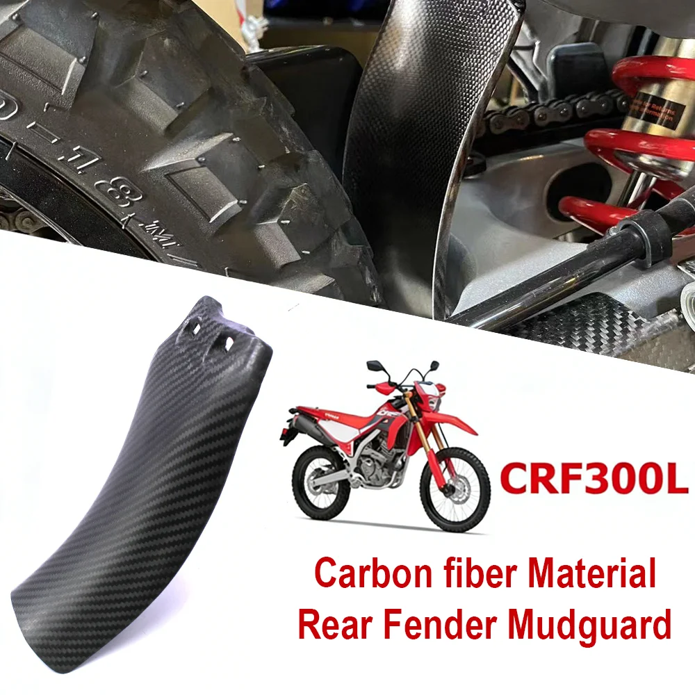 

Motorcycle Carbon Fiber Rear Fender Mudguard Mud Flap Splash Guard Cover For Honda CRF300L CRF 300L 300 L